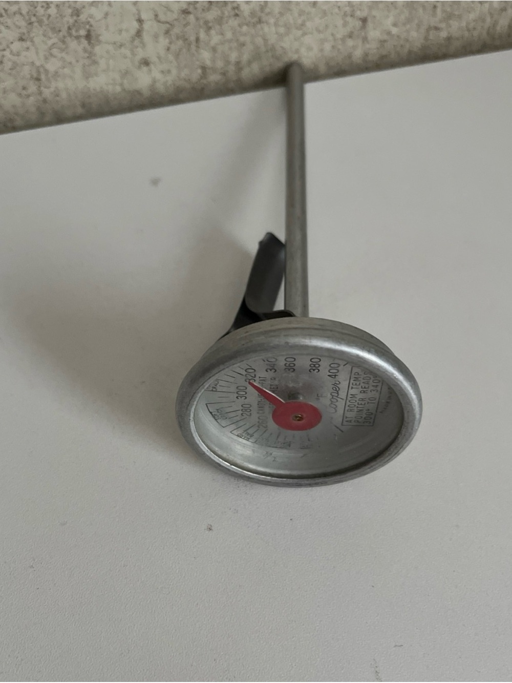 Cooper Stainless Steel 6.5 Inch Thermometer With Clip Deep Fryer Candy 200-400